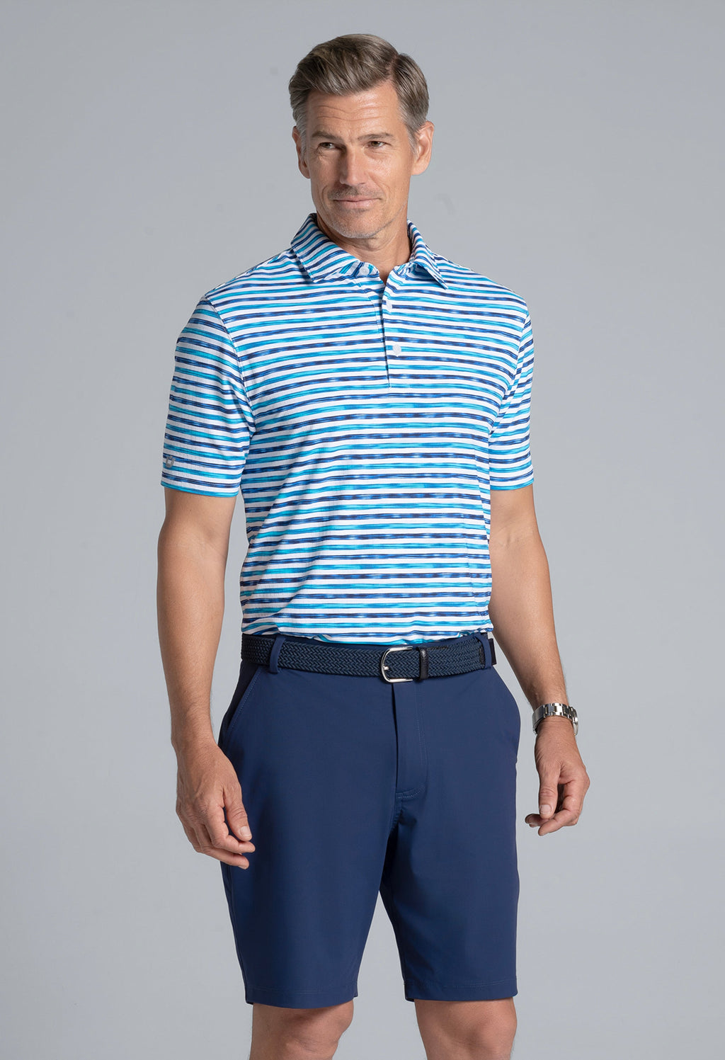 Landon Print Short Sleeve Polo – 94163 (Modern Fit)