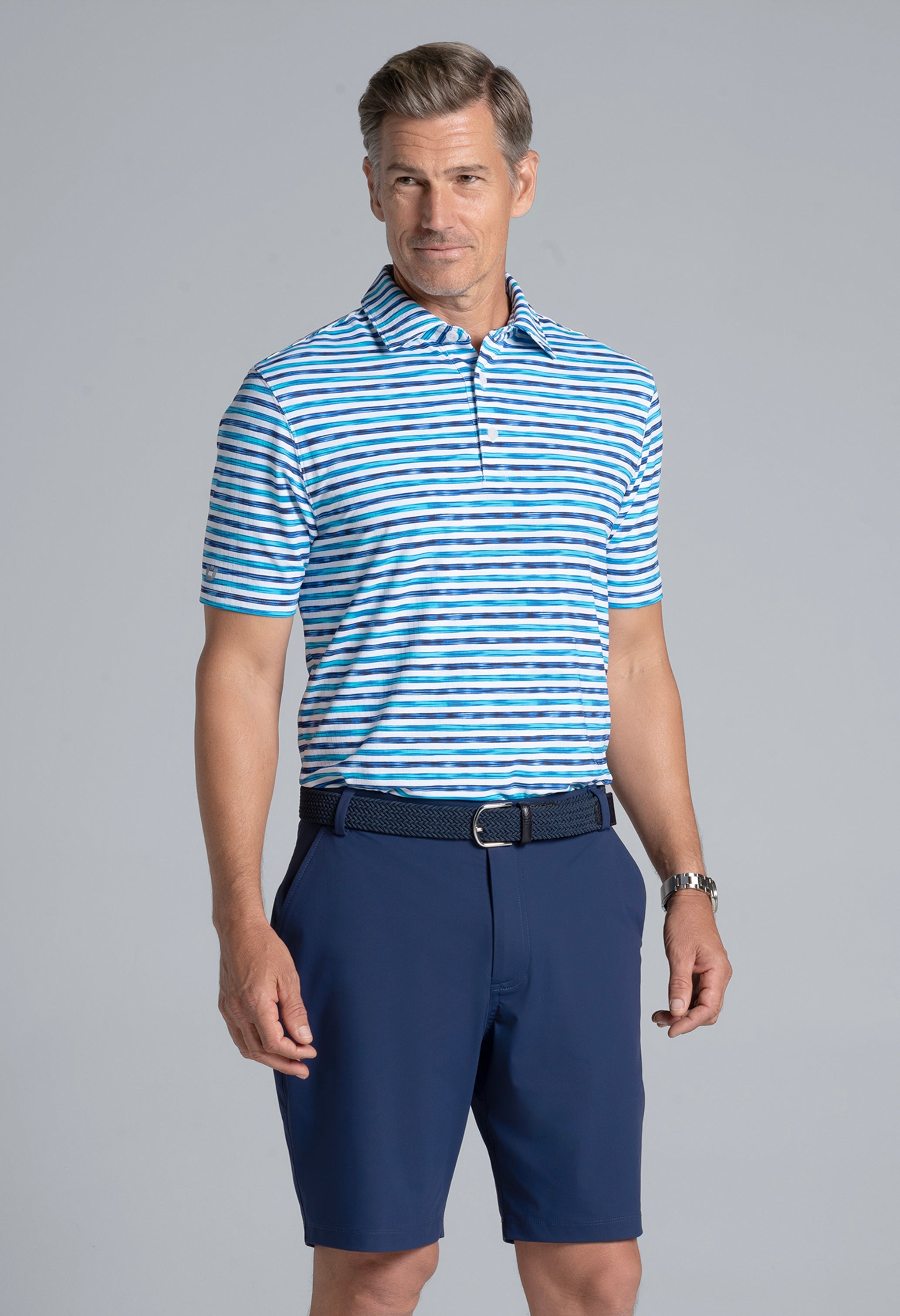 Landon Print Short Sleeve Polo – 94163 (Modern Fit)