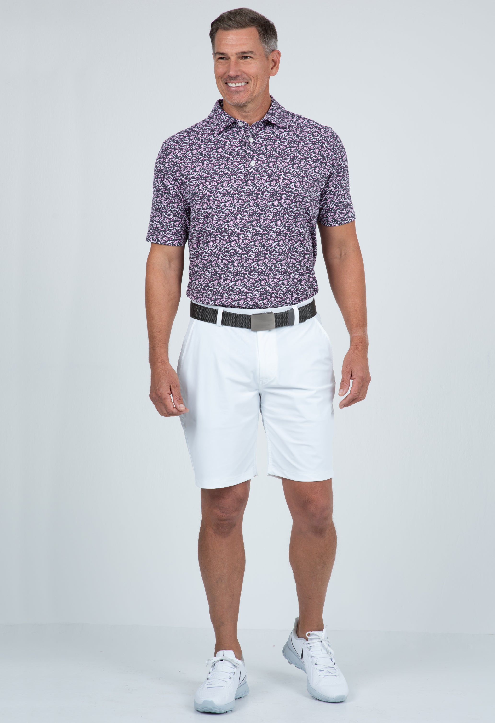 Splash Print Short Sleeve Polo – 94165 (Modern Fit)