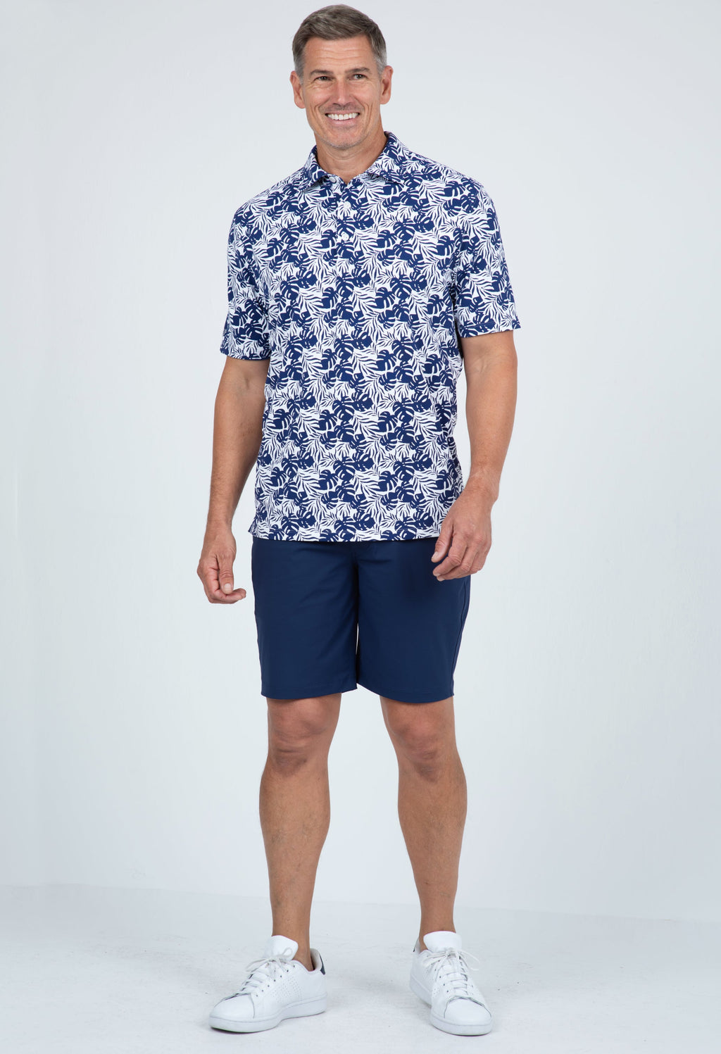 Tropical Print Short Sleeve Polo – 94168 (Modern Fit)