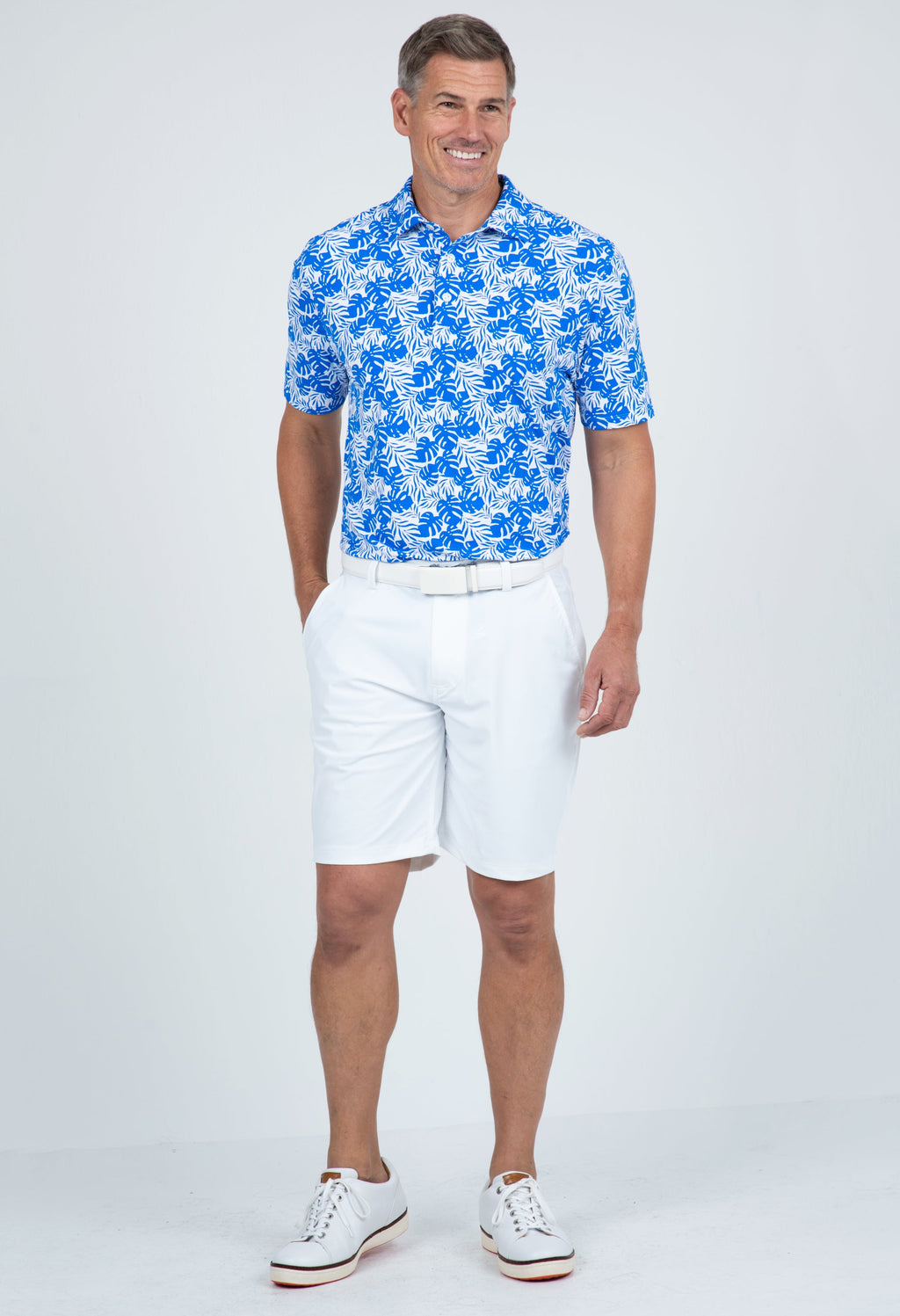 Tropical Print Short Sleeve Polo – 94168 (Modern Fit)