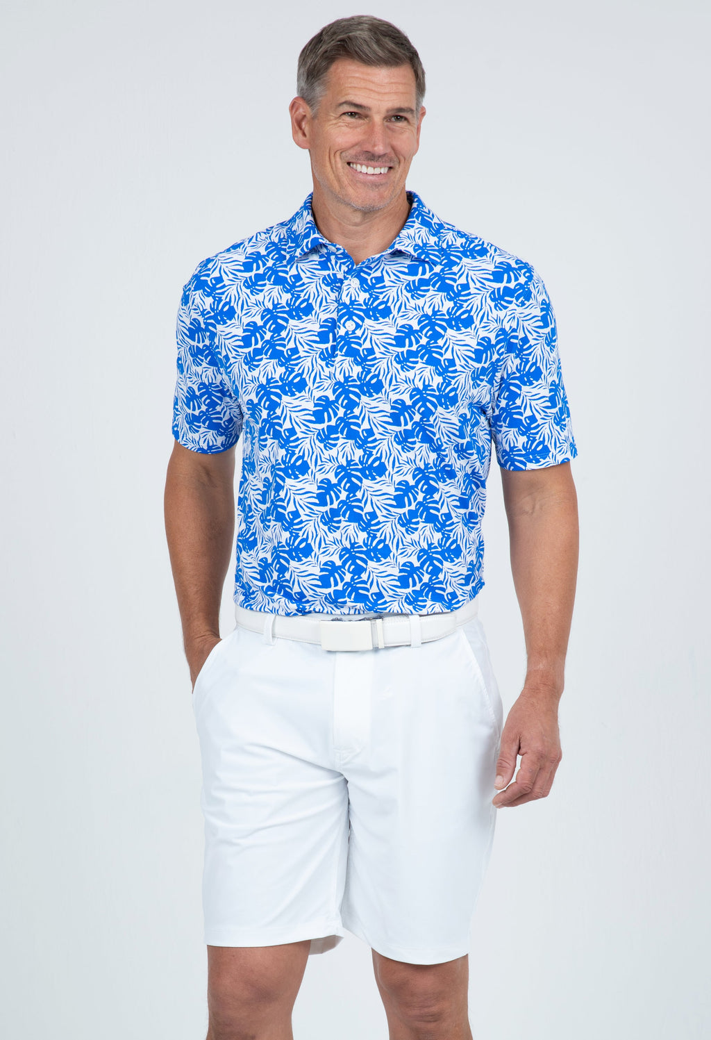 Tropical Print Short Sleeve Polo – 94168 (Modern Fit)