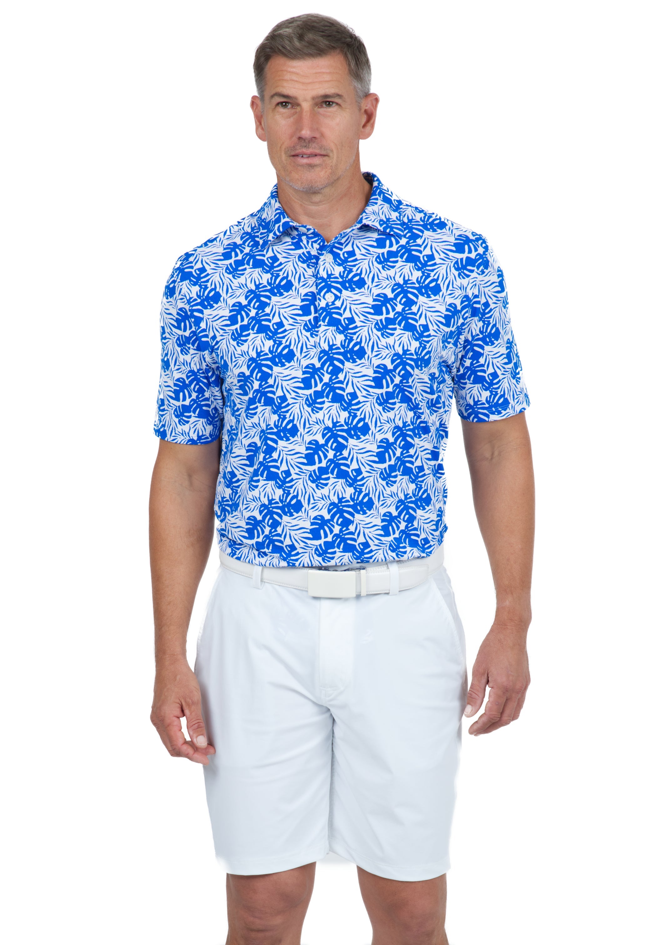 Tropical Print Short Sleeve Polo – 94168 (Modern Fit)